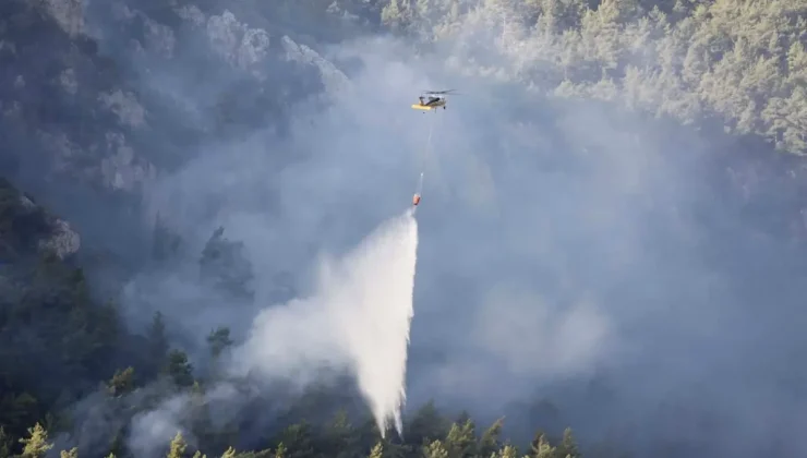 Muğla’da Ormanda Çıkan Yangına Müdahale Sürüyor