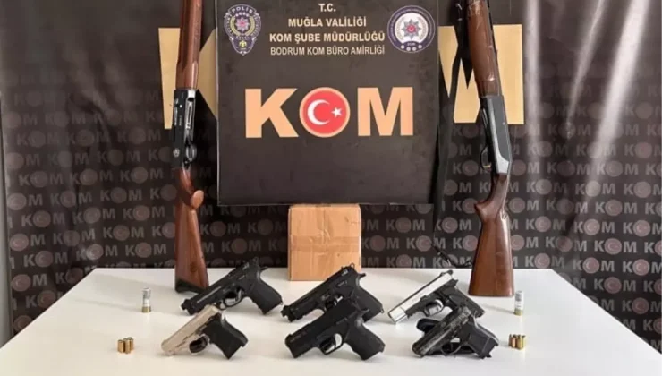 Muğla’da Silah Kaçakçılığı Operasyonu: 7 Tabanca ve 4 Tüfek Ele Geçirildi